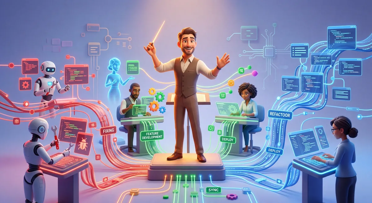 Múltiplos Agentes de IA Trabalhando em Paralelo: Como o Agent Orchestrator Multiplica Sua Produtividade