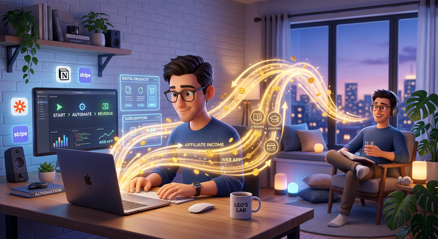 Renda passiva para solopreneurs: O que é real, o que é mito e como construir usando tecnologia